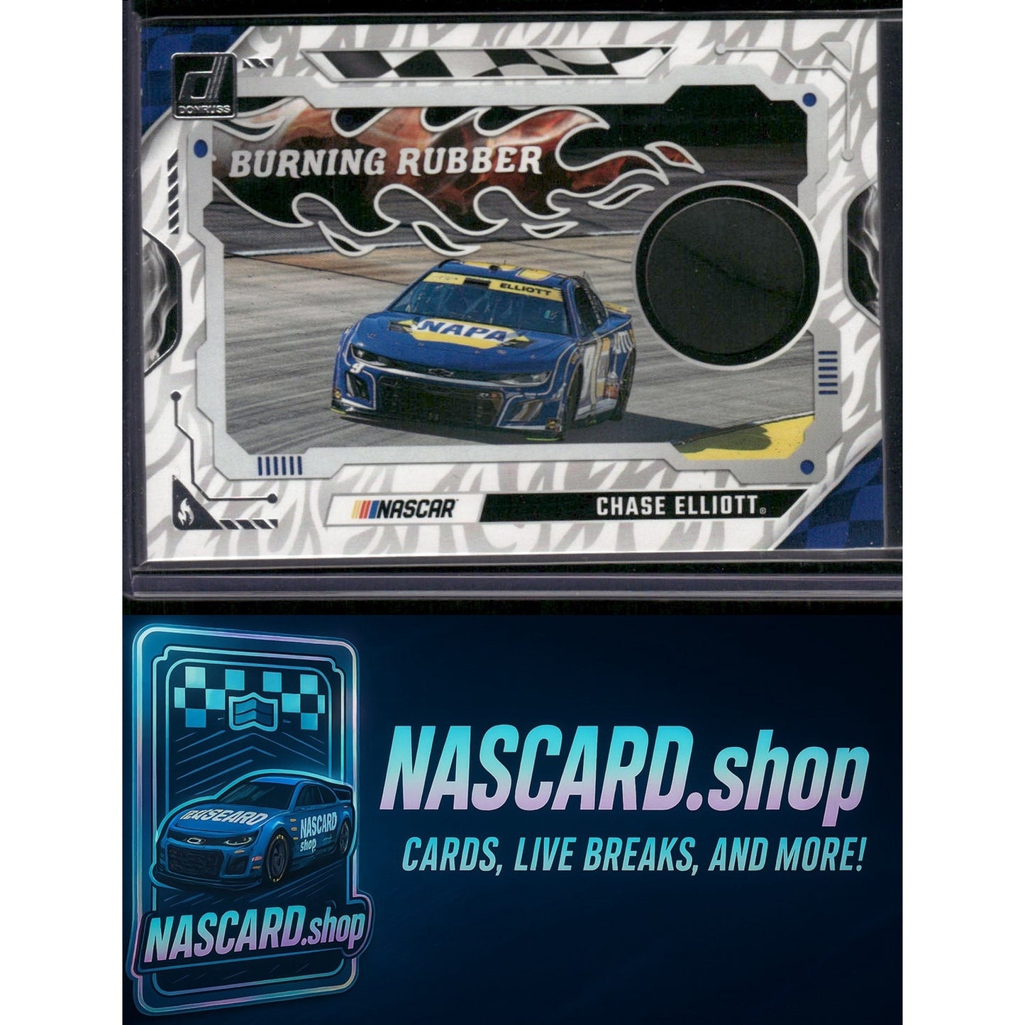 2025 Donruss #BRM-CET Chase Elliott Burning Rubber Materials
