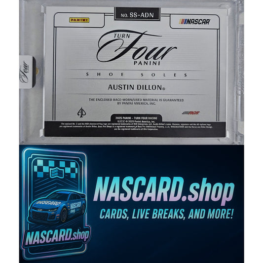2025 Panini Turn Four #SS-AND Austin Dillon Shoe Soles #/75