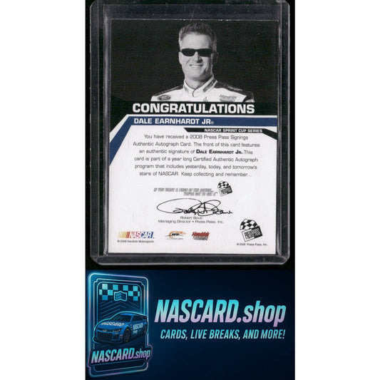 2008 Press Pass Dale Earnhardt Jr. Signings Blue #/8
