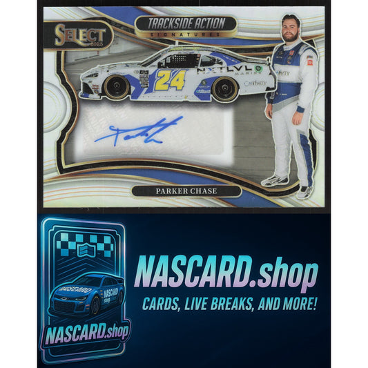 2025 Panini Select #TAS-PCS Parker Chase Trackside Action Signatures