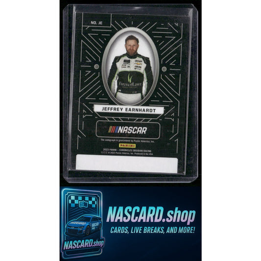 2023 Panini Chronicles #JE Jeffrey Earnhardt Obsidian Signatures - NASCARD.shop