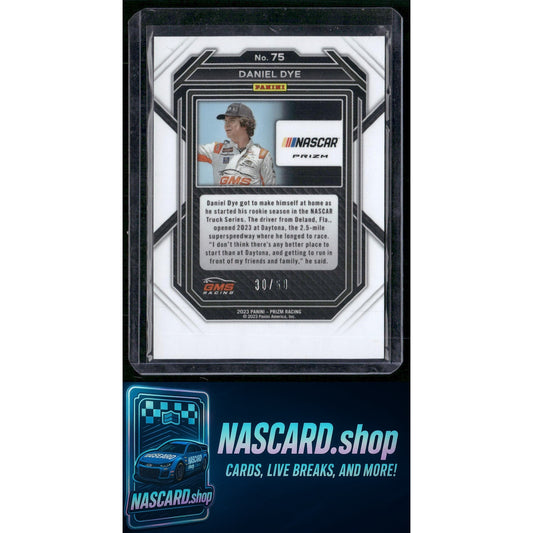 2023 Panini Prizm #75 Daniel Dye Checkered Flag Prizm #/50