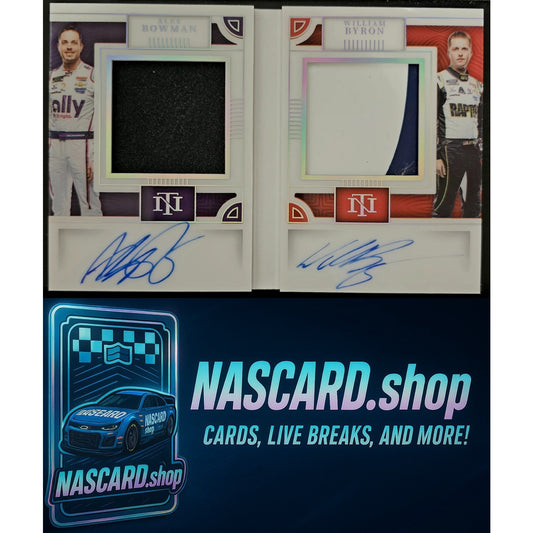 2023 National Treasures William Byron Alex Bowman Dual Auto Booklet #/49