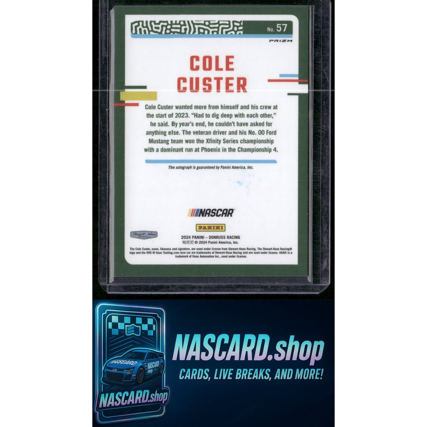 2024 Donruss #57 Cole Custer Optic Signatures