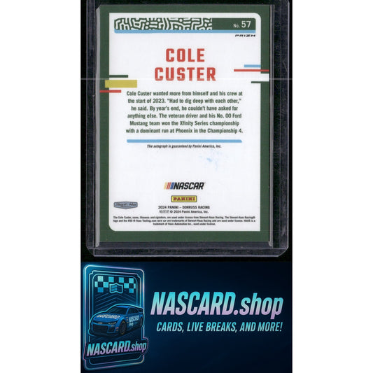 2024 Donruss #57 Cole Custer Optic Signatures