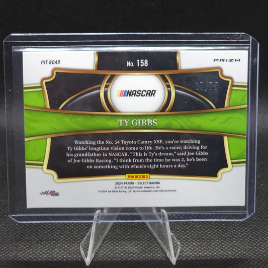 2024 Panini Select Racing Pit Road Purple Prizm #158 Ty Gibbs 37/75