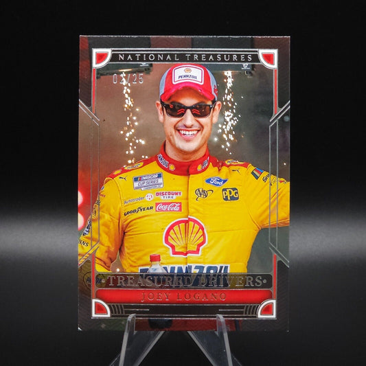 2023 Panini National Treasures - Treasured Drivers #TD17 Joey Logano /25 - NASCARD.shop
