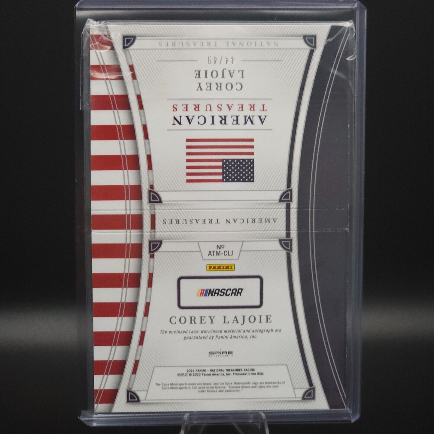 2023 National Treasures American Treasures Autograph Booklet Corey LaJoie /49 - NASCARD.shop