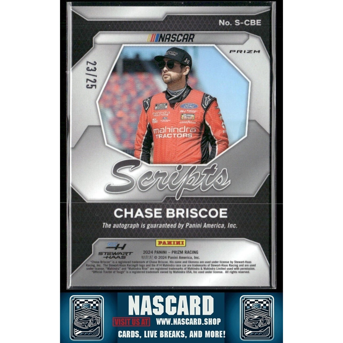 2024 Panini Prizm Racing Scripts Mojo Prizm Chase Briscoe /25 - NASCARD.shop