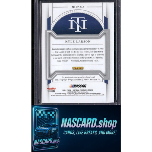 2024 Panini National Treasures Kyle Larson Premium Patches Holo Gold #/10