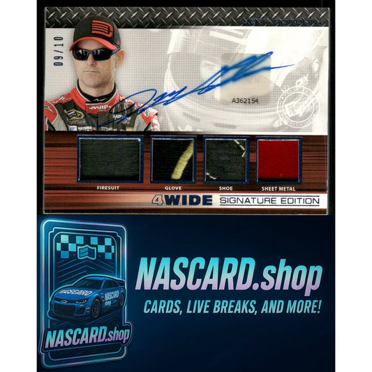 2015 Press Pass Cup Chase #4W-JG Jeff Gordon 4-Wide Signature Edition Blue #/10