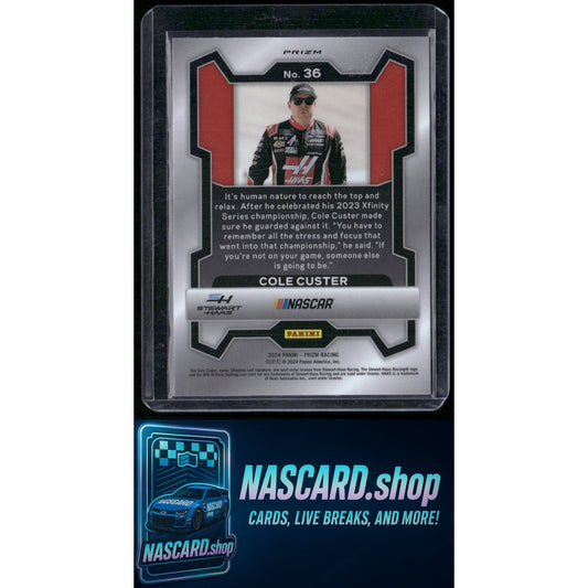 2024 Panini Prizm #36 Cole Custer White Sparkle