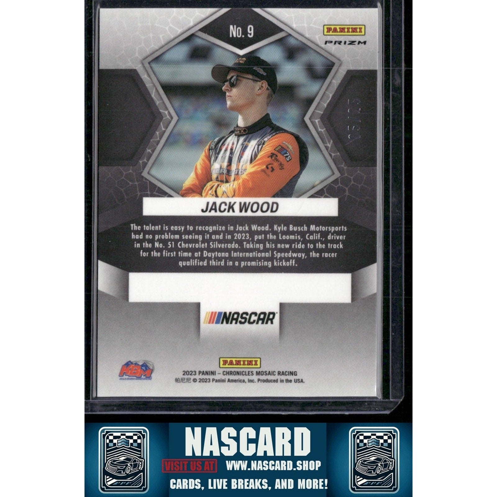 2023 Panini Chronicles #9 Jack Wood Mosaic Purple #/25 (RC) - NASCARD.shop