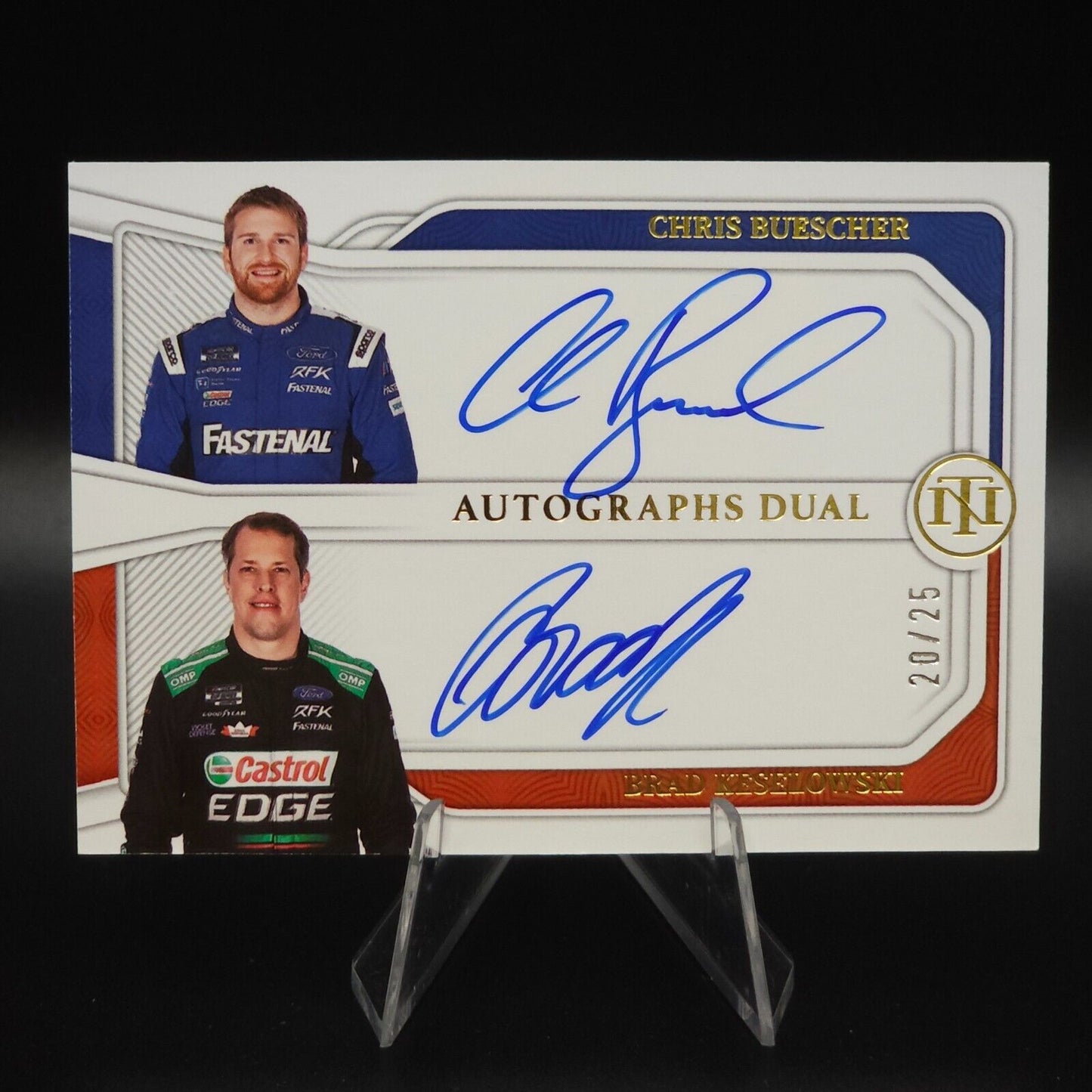 2023 National Treasures Dual Autographs Chris Buescher Brad Keselowski /25 - NASCARD.shop