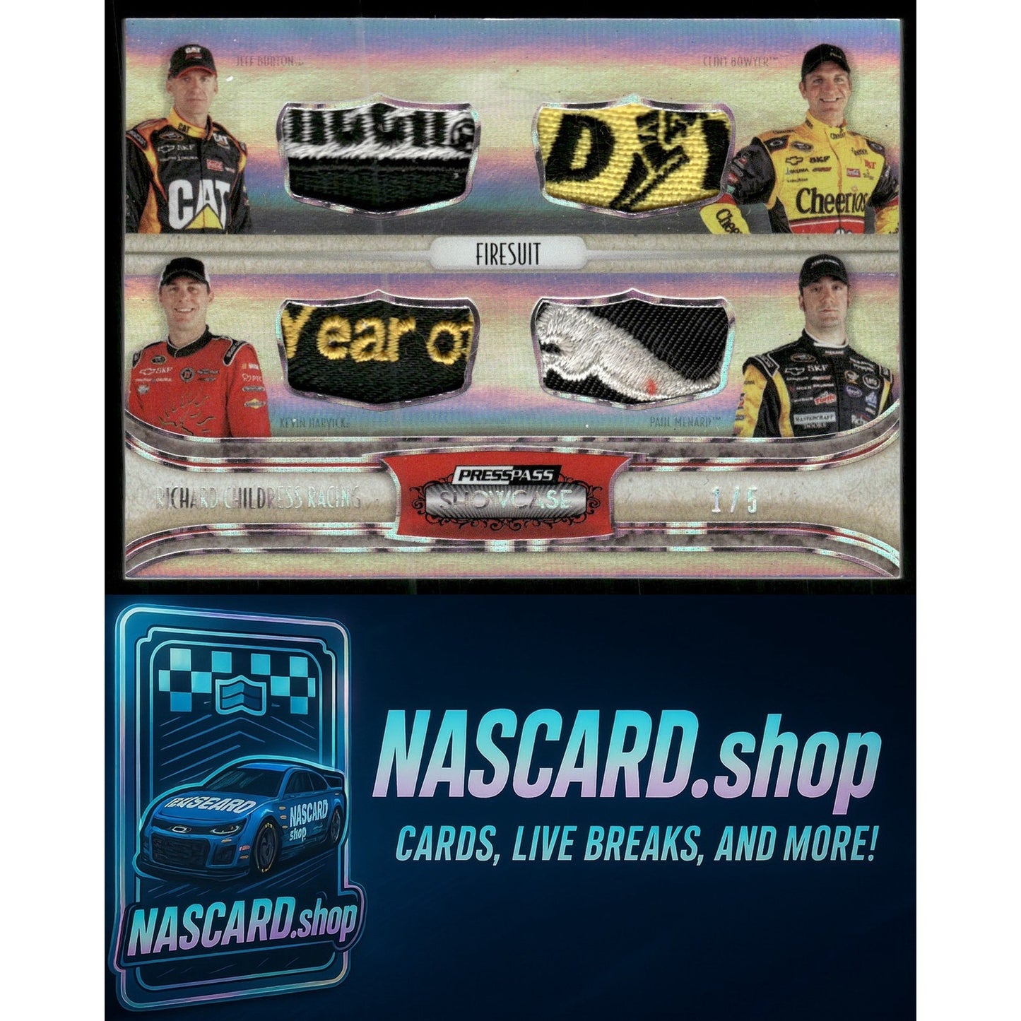 2011 Press Pass Burton Clint Bowyer Kevin Harvick Menard Classic Collections 1/5 - NASCARD.shop
