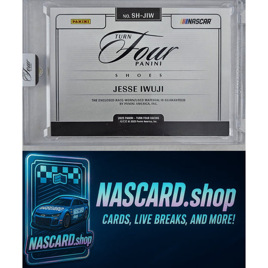 2025 Panini Turn Four Racing #SH-JIW Jesse Iwuji Shoes #/75