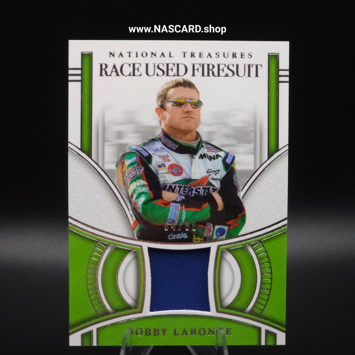 2024 Panini National Treasures Race Used Firesuit Bobby Labonte /99