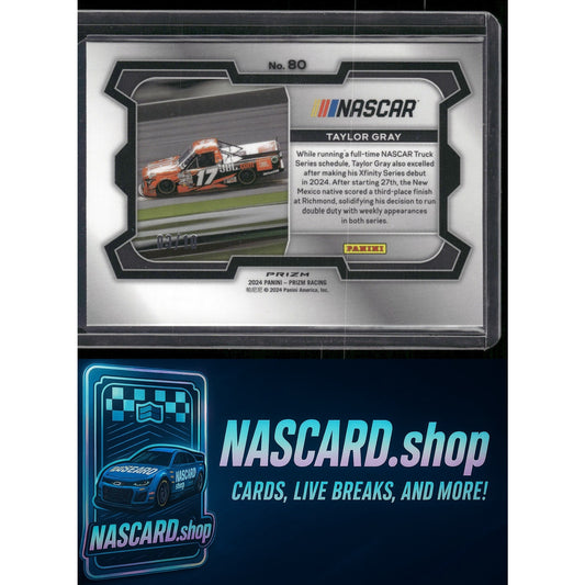 2024 Panini Prizm #80 Taylor Gray Blue Shimmer #/10 - NASCARD.shop