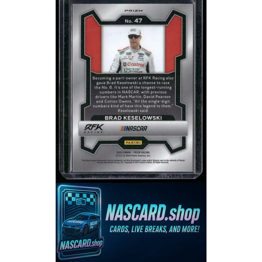 2024 Panini Prizm #47 Brad Keselowski White Sparkle