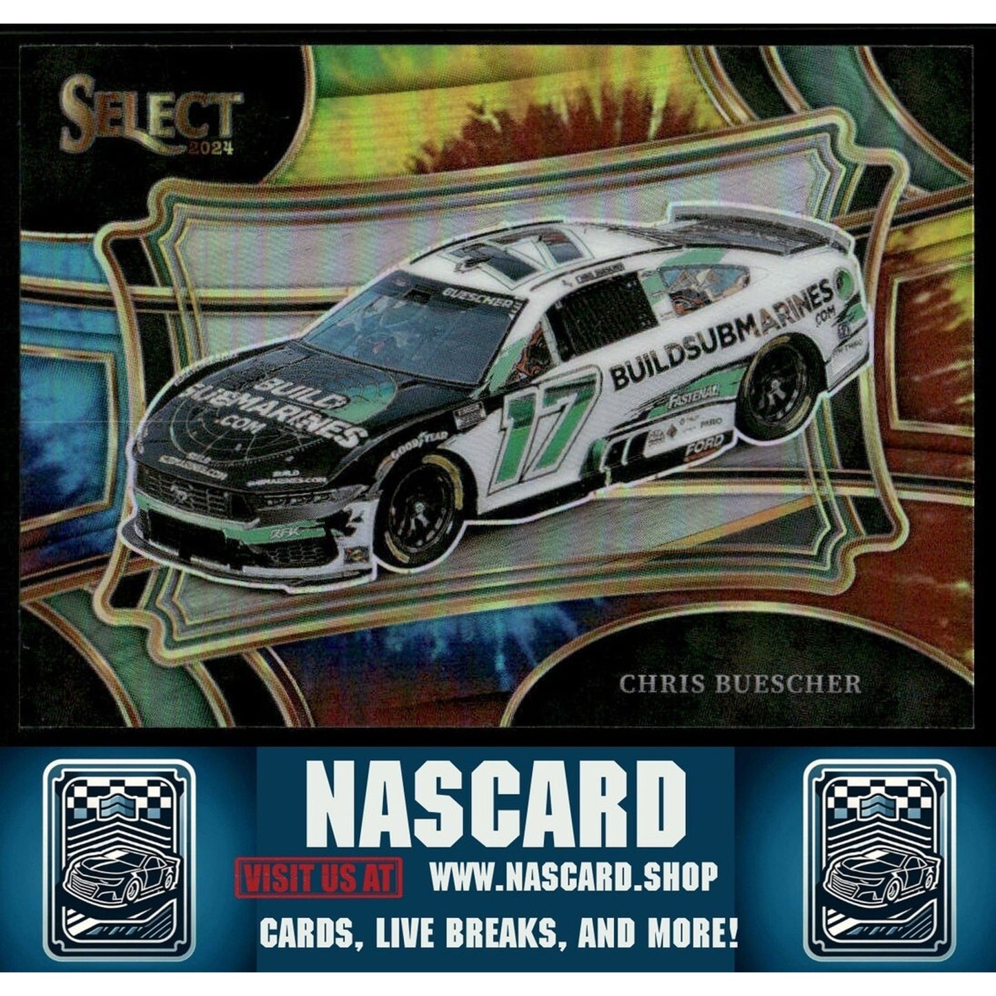 2024 Panini Select - Pit Road Chris Buescher Tie-Dye Prizm #172 /25