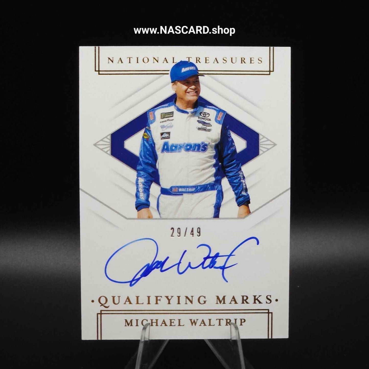 2021 Panini National Treasures - Qualifying Marks Michael Waltrip #QM-MW /49