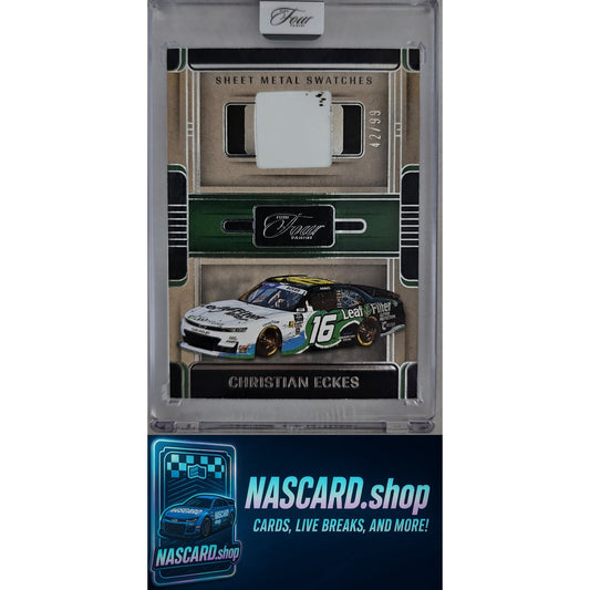 2025 Panini Turn Four #SWS-CEK Christian Eckes Sheet Metal Swatches #/99