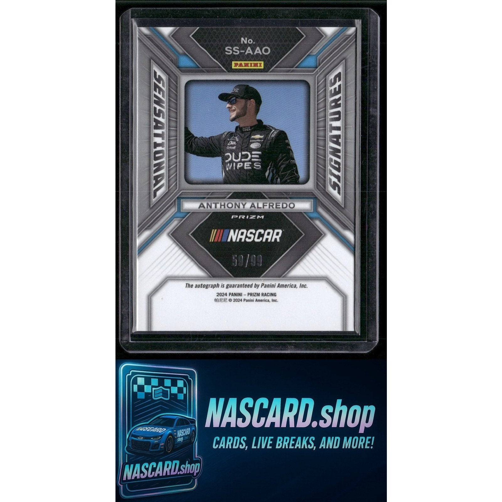 2024 Panini Prizm #SS-AAO Anthony Alfredo Sensational Signatures Red #/99 - NASCARD.shop