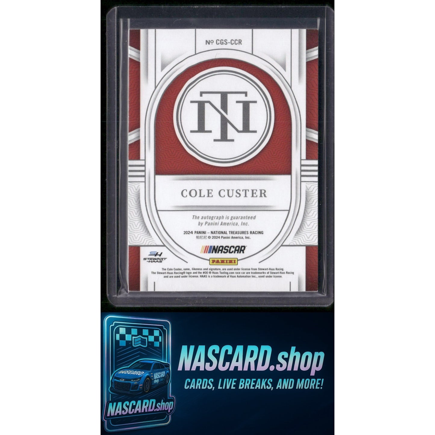 2024 National Treasures Cole Custer Championship Glory Signatures Holo Gold #/10