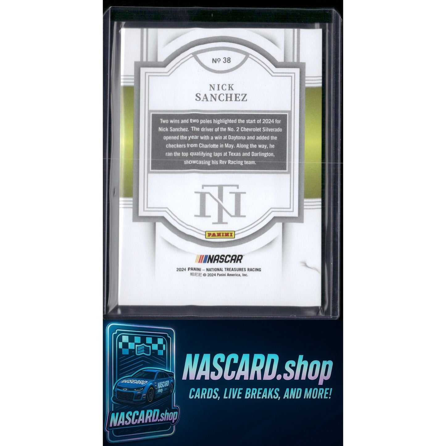 2024 Panini National Treasures #38 Nick Sanchez Stars And Stripes #13/13 - NASCARD.shop