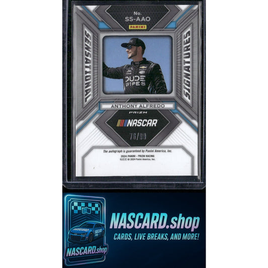 2024 Panini Prizm #SS-AAO Anthony Alfredo Sensational Signatures Red #/99 - NASCARD.shop