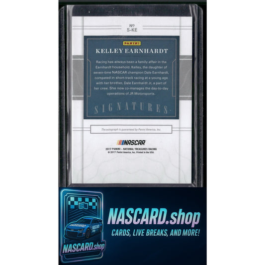 2017 Panini National Treasures Kelley Earnhardt Signatures Holo Silver #/50 - NASCARD.shop