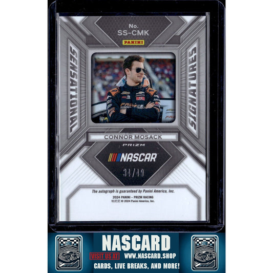 2024 Panini Prizm #SS-CMK Connor Mosack Sensational Signatures Blue #/49 - NASCARD.shop