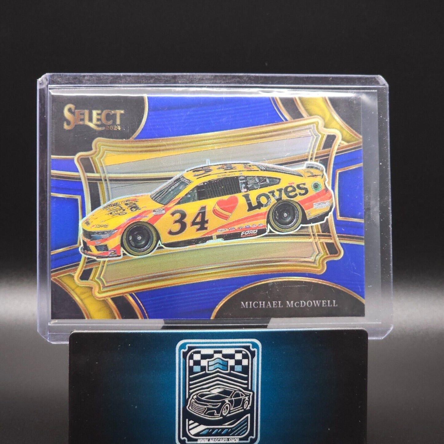 2024 Panini Select - Pit Road Blue Prizm #144 Michael McDowell /175 - NASCARD.shop