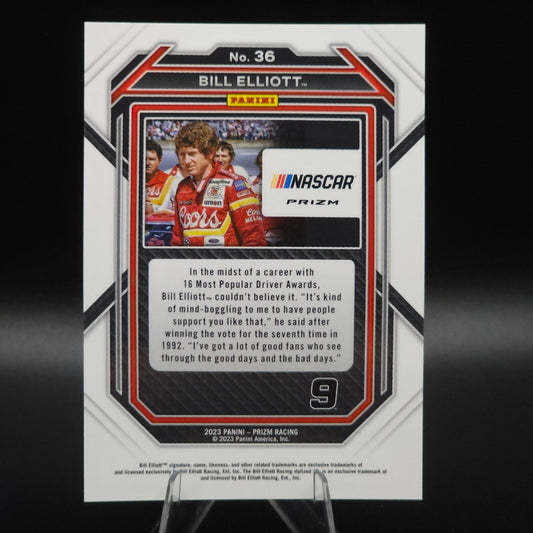 2023 Panini Prizm - Bill Elliott #36 White Sparkle Prizm