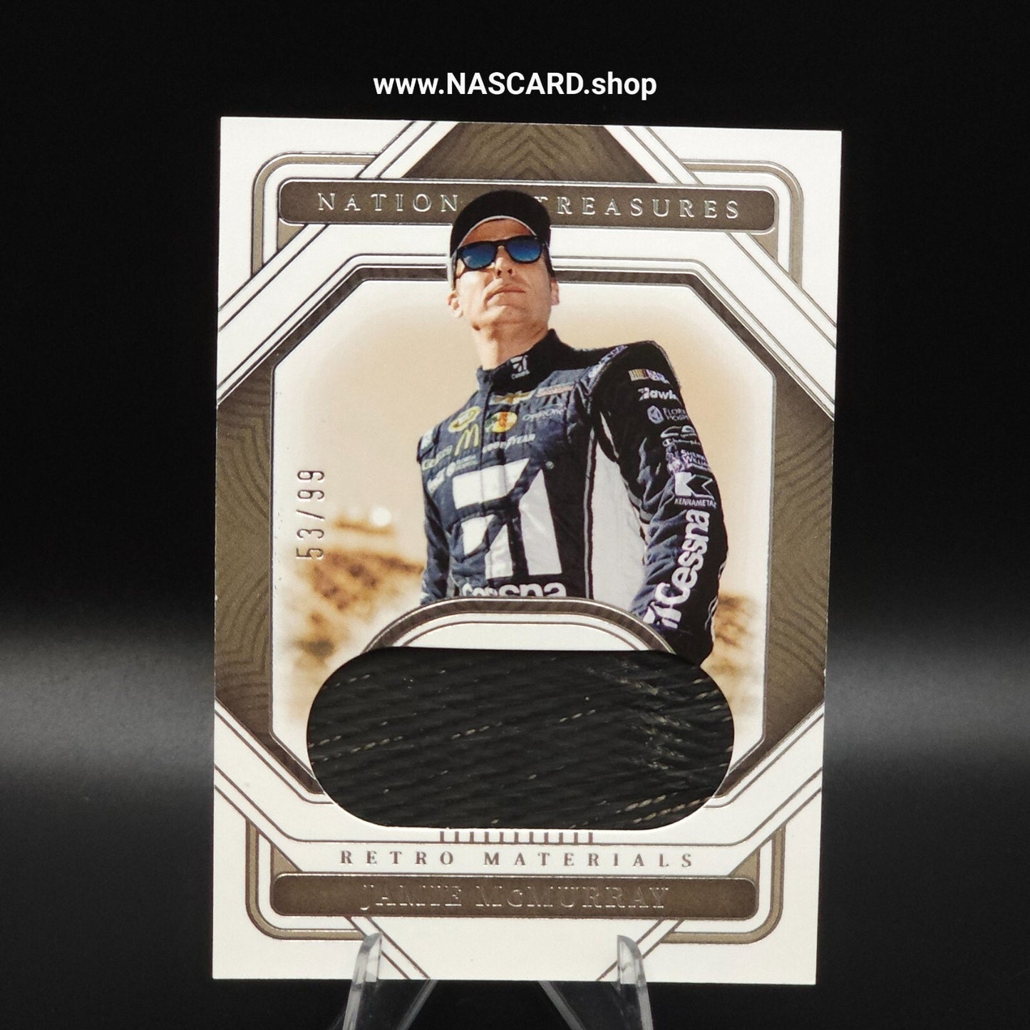 2023 National Treasures Retro Materials Jamie McMurray Tire /99 (MEM) - NASCARD.shop