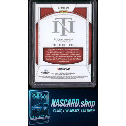 2024 Panini National Treasures Cole Custer Treasured Moments Holo Gold #/10