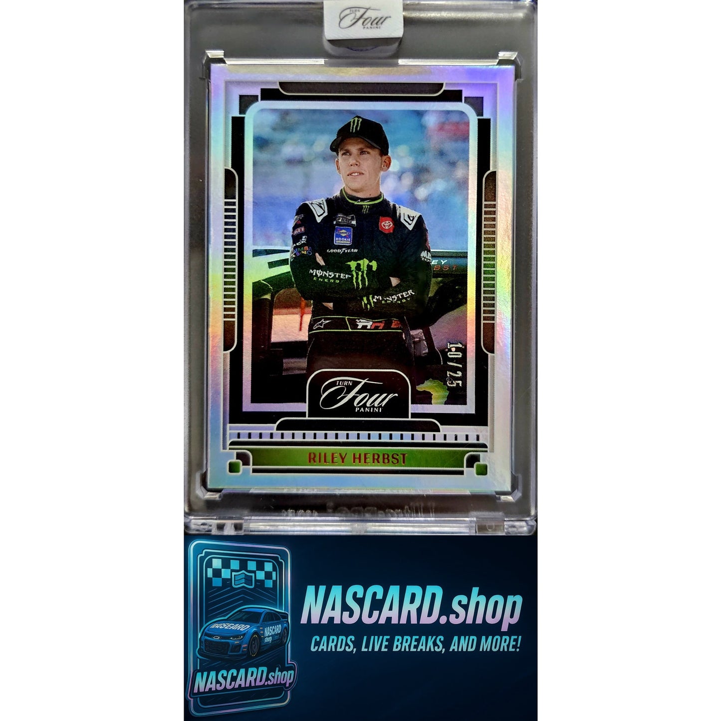 2025 Panini Turn Four Racing #68 Riley Herbst Red #/25