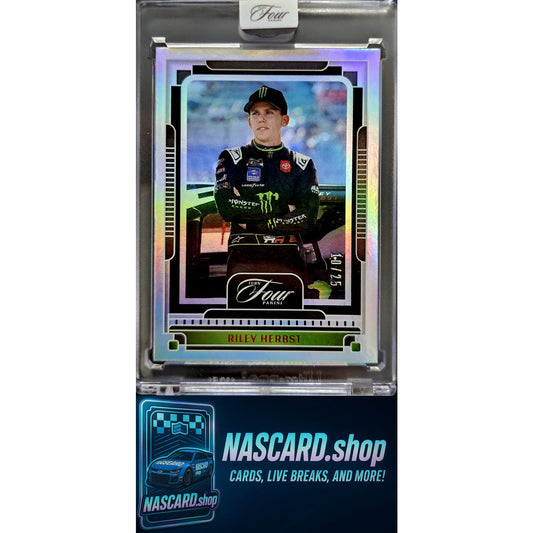 2025 Panini Turn Four Racing #68 Riley Herbst Red #/25