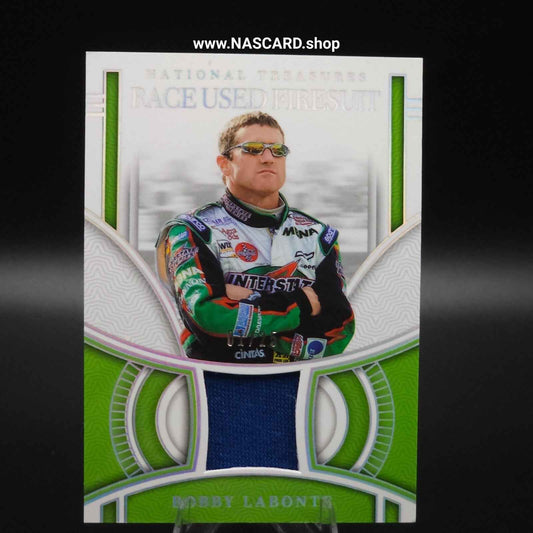 2024 National Treasures Race Used Firesuit Holo Silver Bobby Labonte 01/25 - NASCARD.shop
