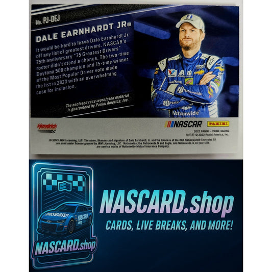 2023 Panini Prime Dale Earnhardt Jr Prime Jumbo Alpinestars Shoe Straps #1/1