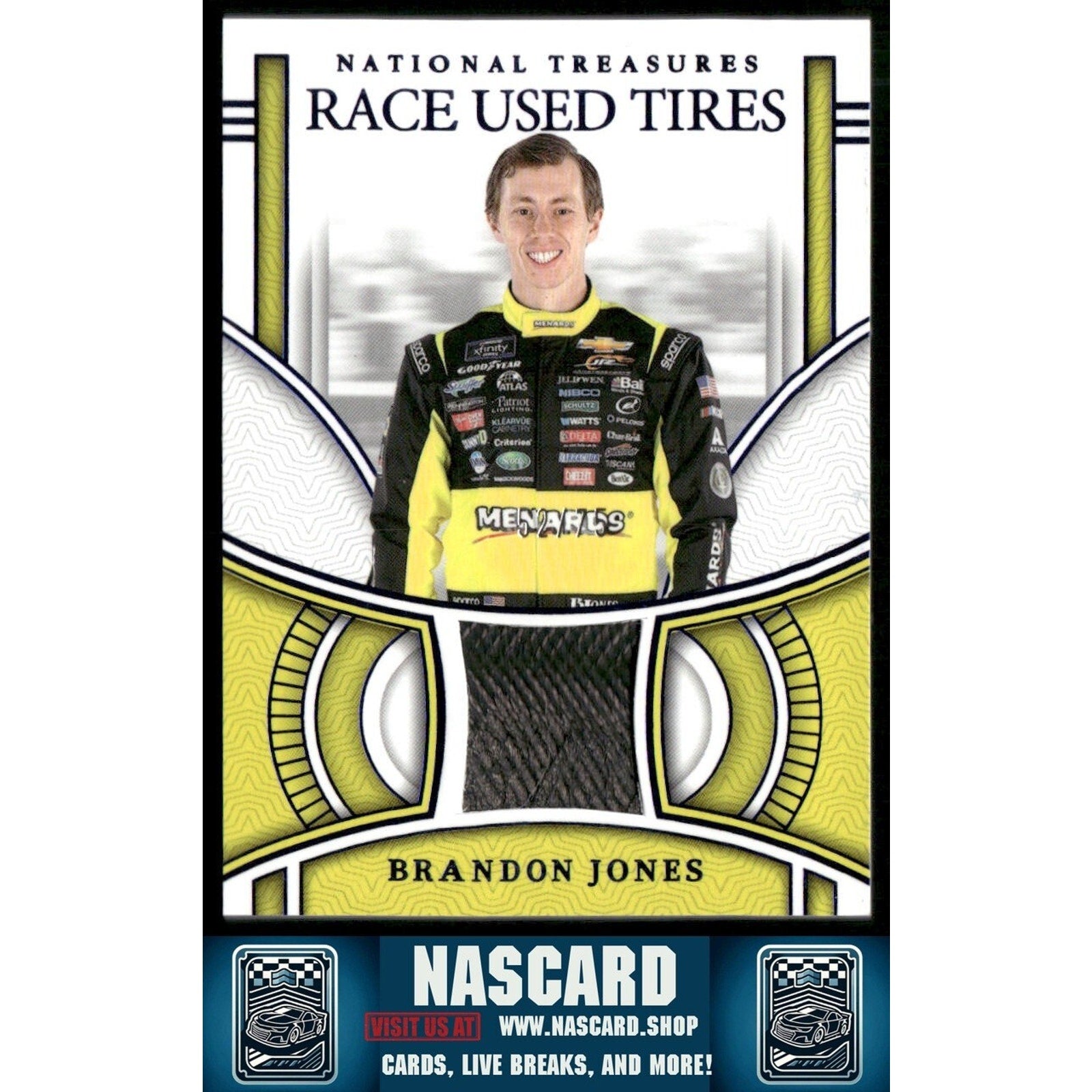 2024 National Treasures Race Used Tires Brandon Jones /75 - NASCARD.shop