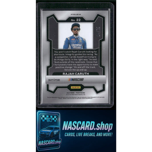 2024 Panini Prizm #22 Rajah Caruth Checkered Flag #/75 - NASCARD.shop