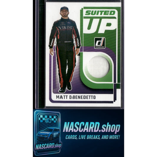 2025 Donruss #SU-MDT Matt DiBenedetto Suited Up Swatches - NASCARD.shop