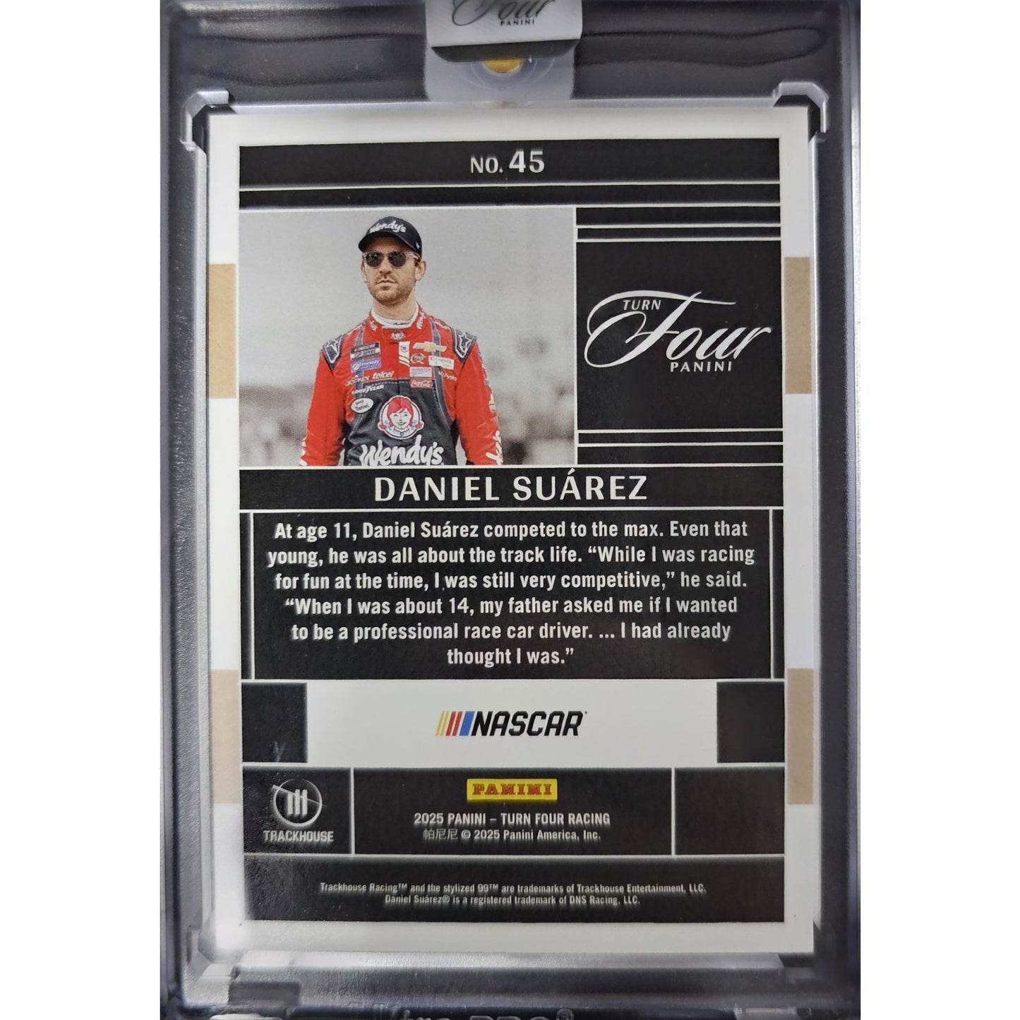 2025 Panini Turn Four #45 Daniel Suarez Gold #/10