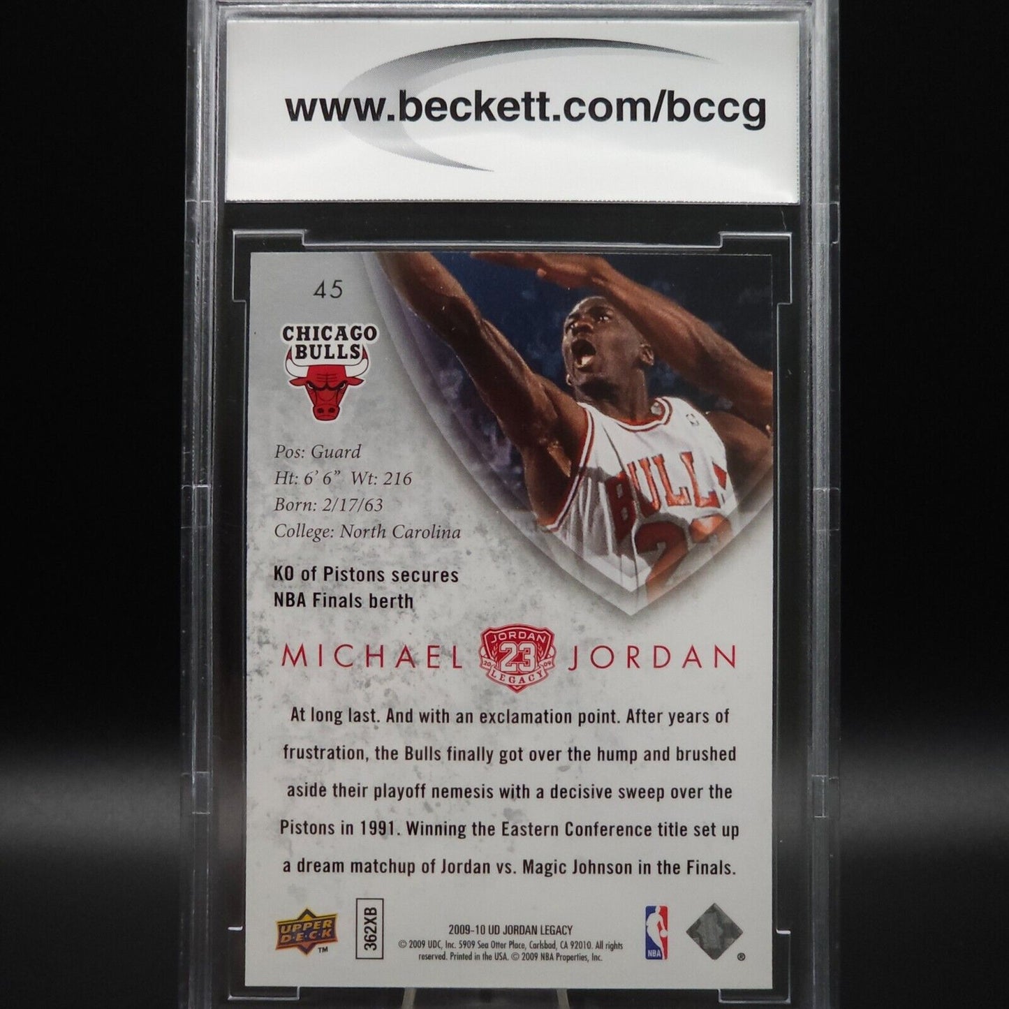 2009-10 Upper Deck MJ Legacy Collection Gold #45 Michael Jordan BCCG 10 - NASCARD.shop