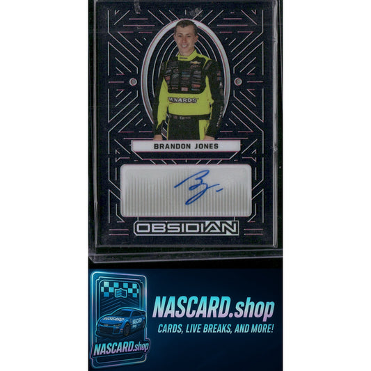 2023 Panini Chronicles Brandon Jones Obsidian Signatures Electric Etch Pink #/25