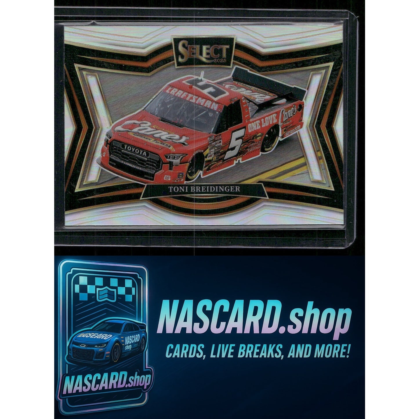 2025 Panini Select Pit Road #147 Toni Breidinger Silver Prizms - NASCARD.shop