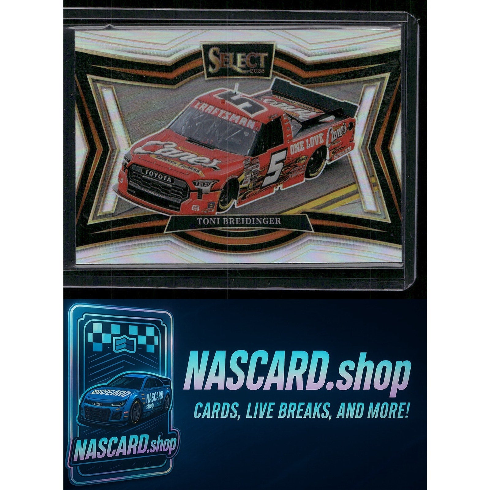 2025 Panini Select Pit Road #147 Toni Breidinger Silver Prizms - NASCARD.shop