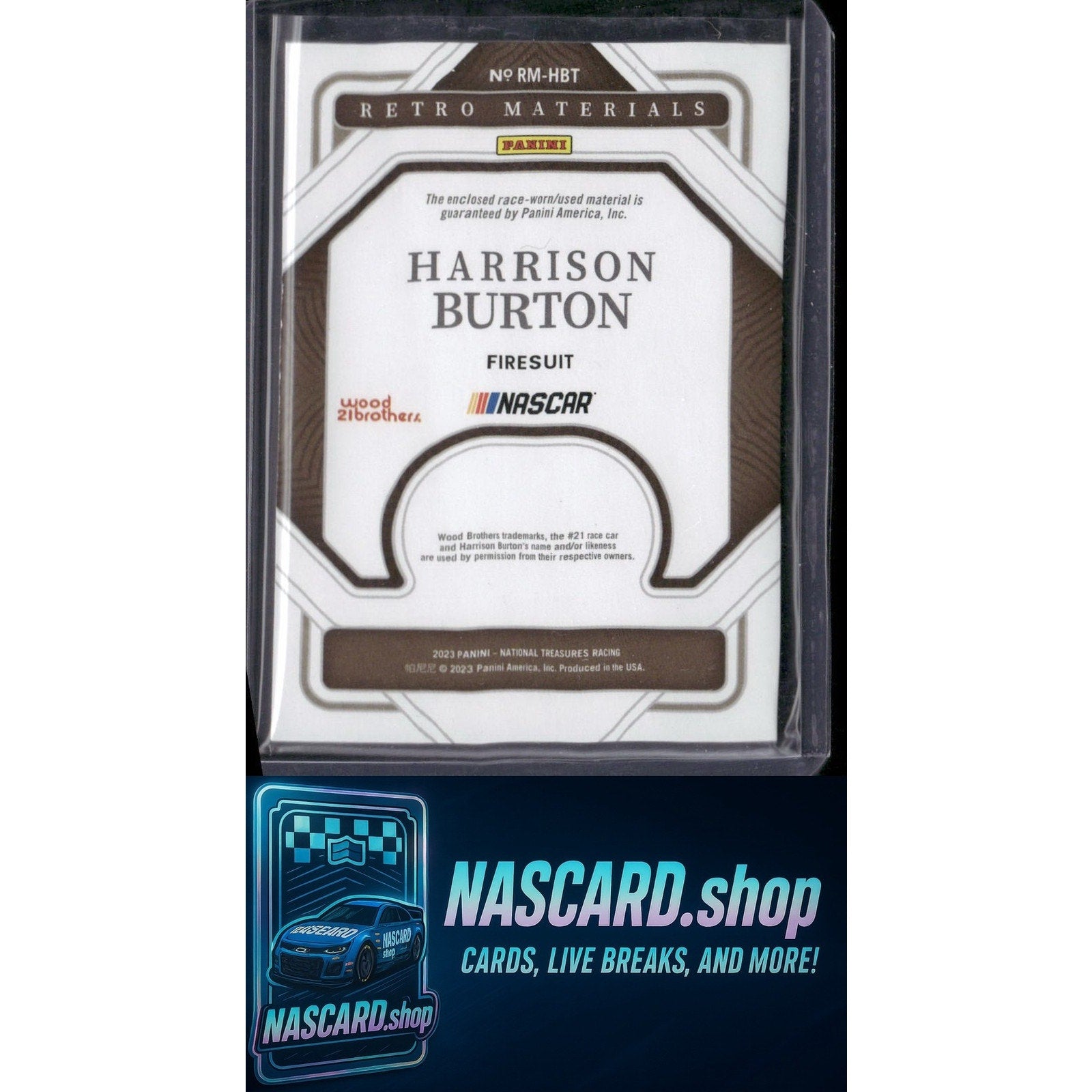 2023 Panini National Treasures Harrison Burton Retro Materials Firesuits #/99 - NASCARD.shop