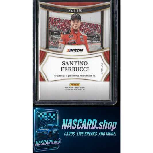 2025 Select Racing #S-SFC Santino Ferrucci Signatures Tie-Dye Prizms #/25 - NASCARD.shop